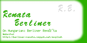 renata berliner business card